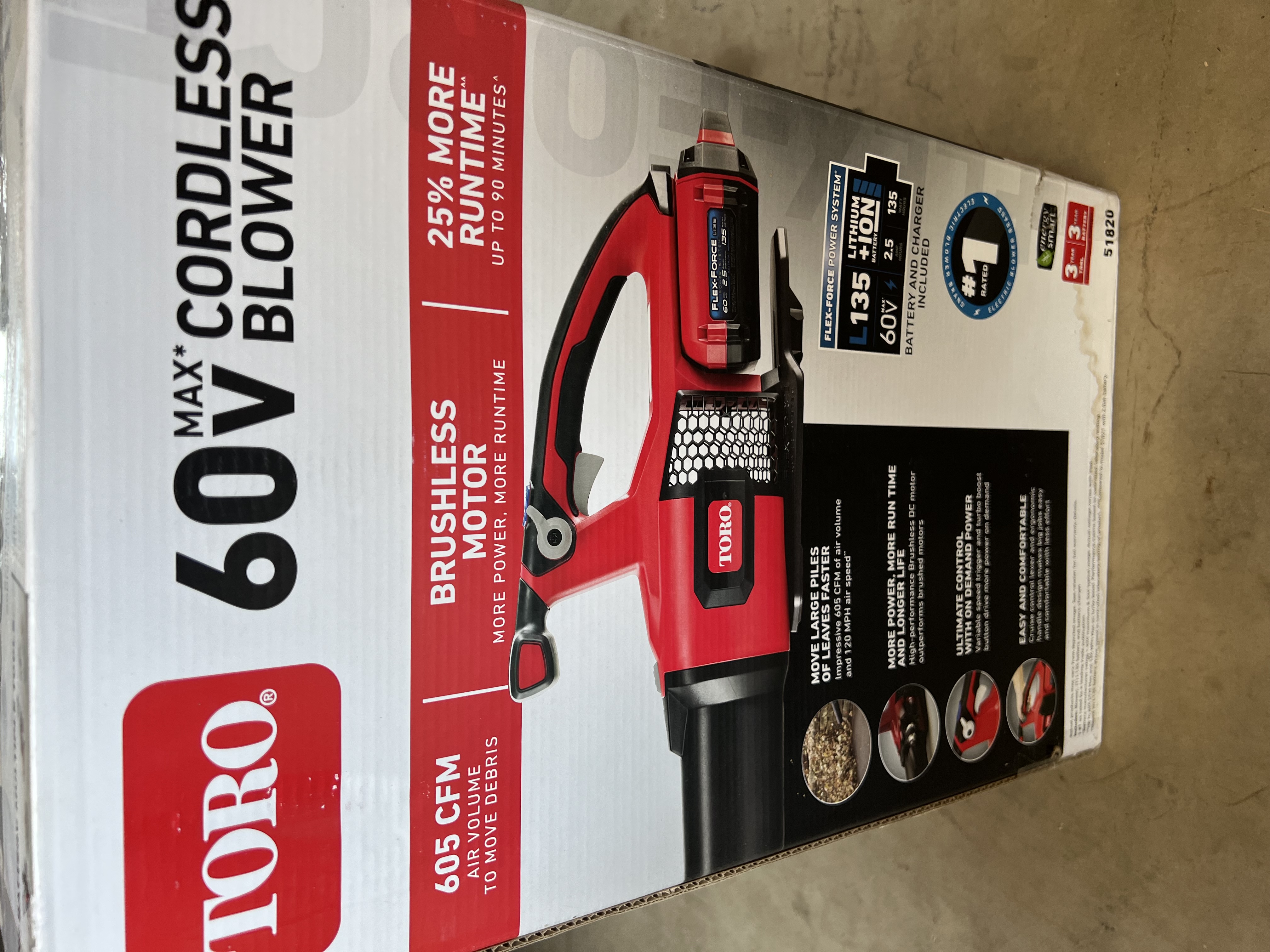 Toro 60v leaf blower 