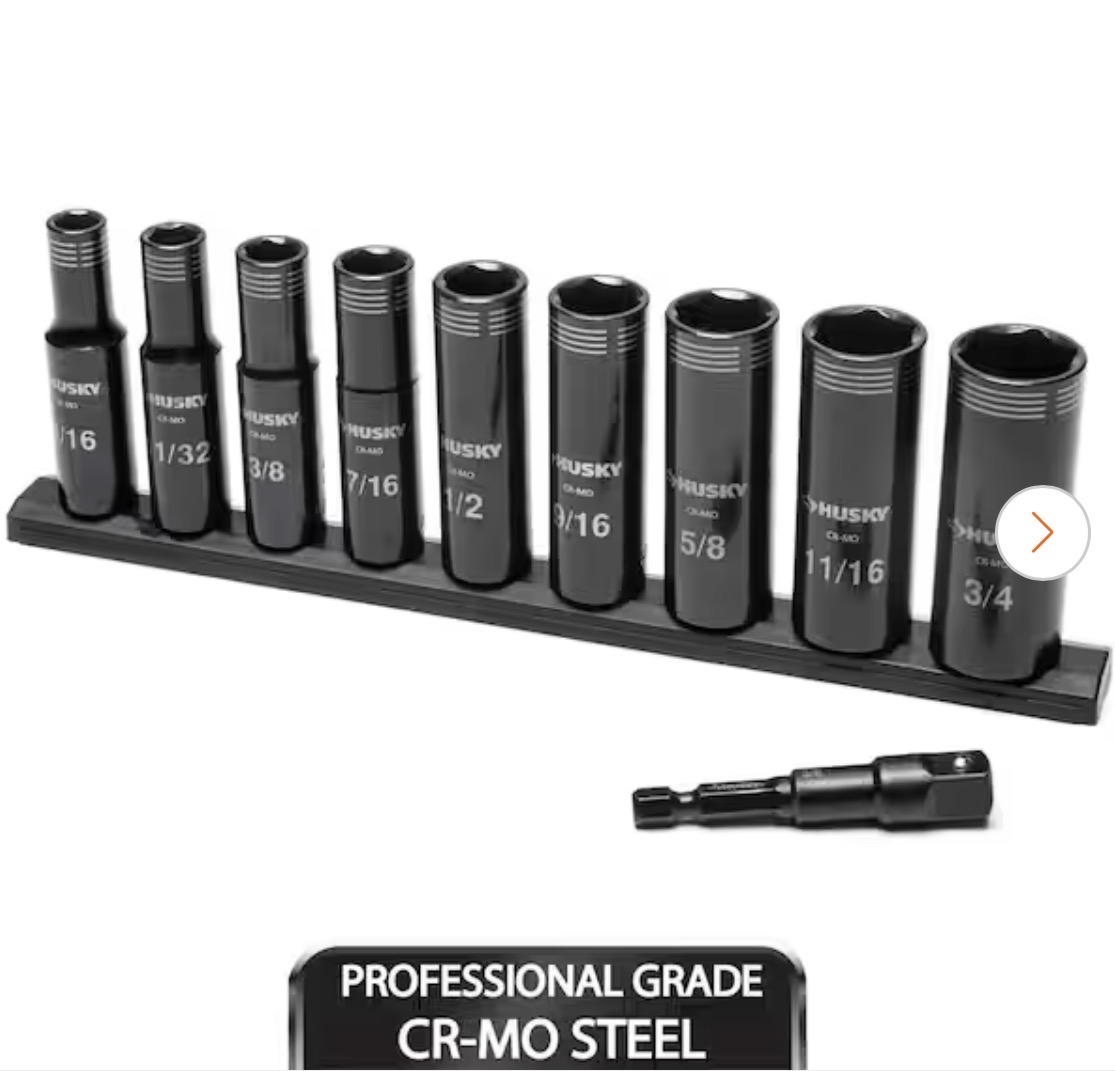  Husky 10 piece  Metric Deep Impact Socket Set X2