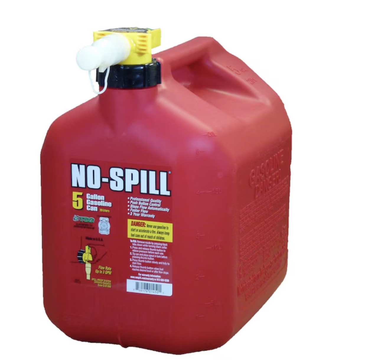 No spill gas can 