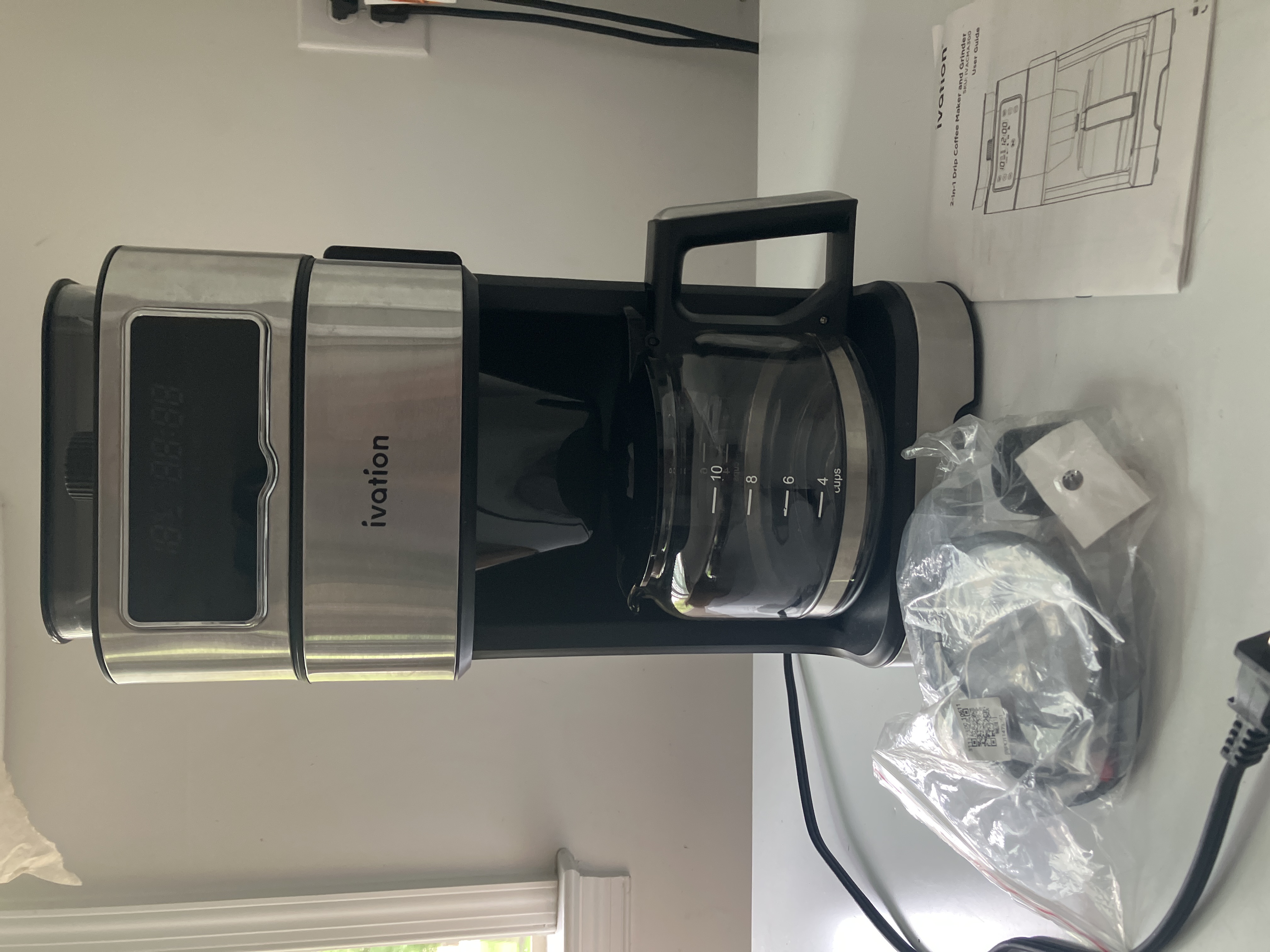 2-in-1 Drip Coffee Maker and Grinder 